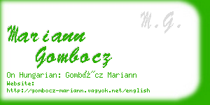 mariann gombocz business card